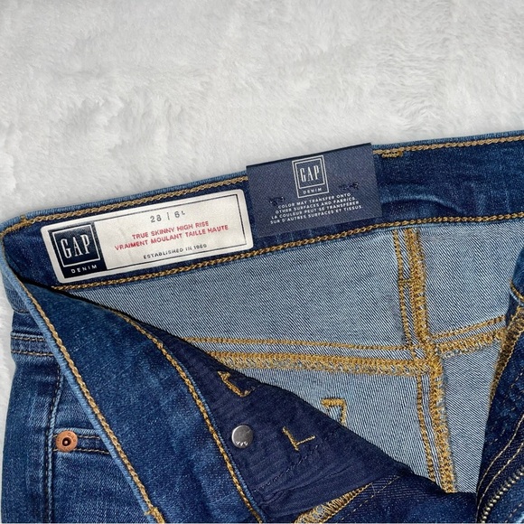 NWT Gap Long Skinny High Rise Stretch Denim Jeans Size 28​ - Picture 6 of 11